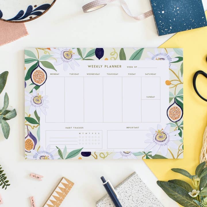 Amber Davenport Art - Wholesale Planner - Passionfruit Weekly Planner
