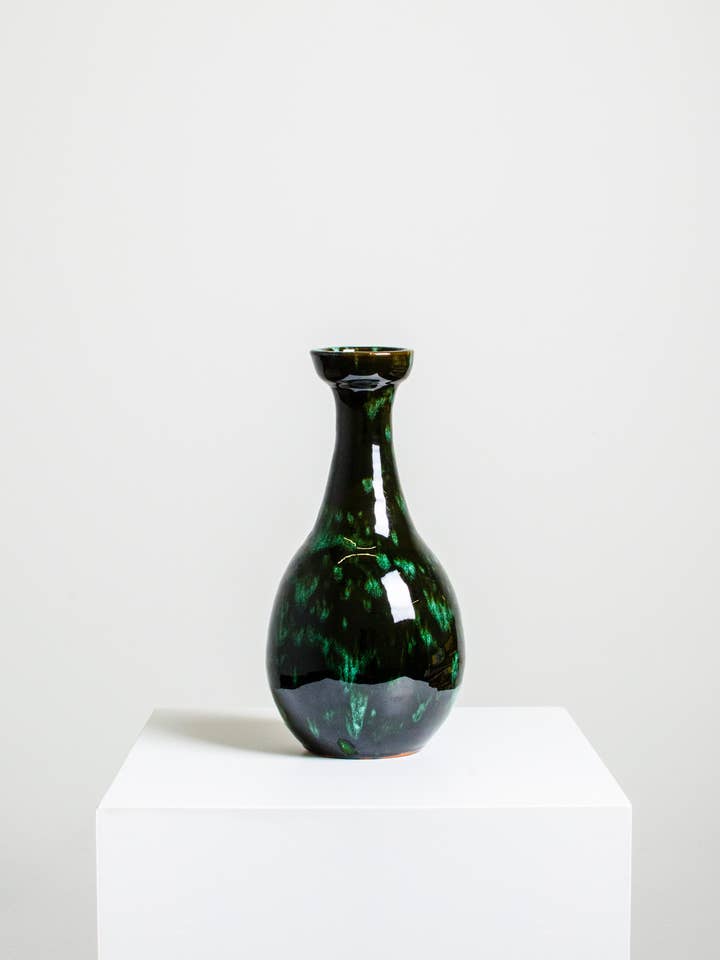 Tamegroute smaragdgroene handgemaakte vaas voor wholesale door MAISON ATLAS