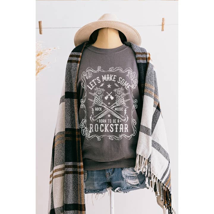 ROCK AND ROLL VINTAGE GRAPHIC SWEATSHIRTS for wholesale by Illustrated Society