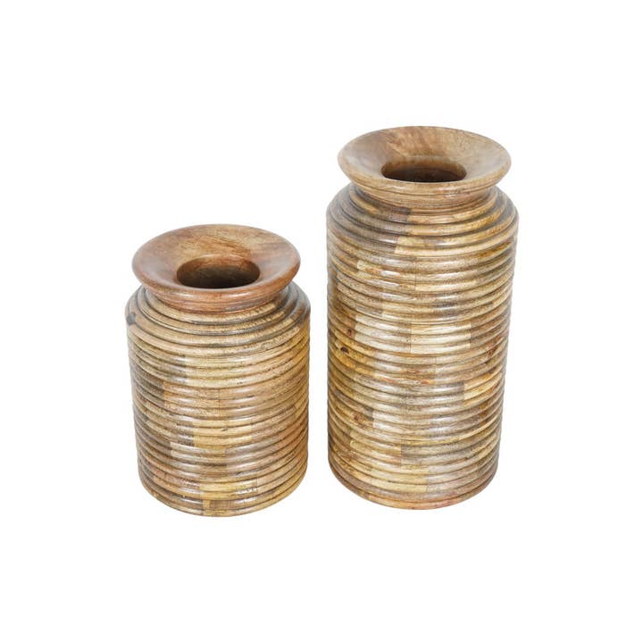 Leon massief houten set van 2 plantenbakken voor wholesale door The Libra Company