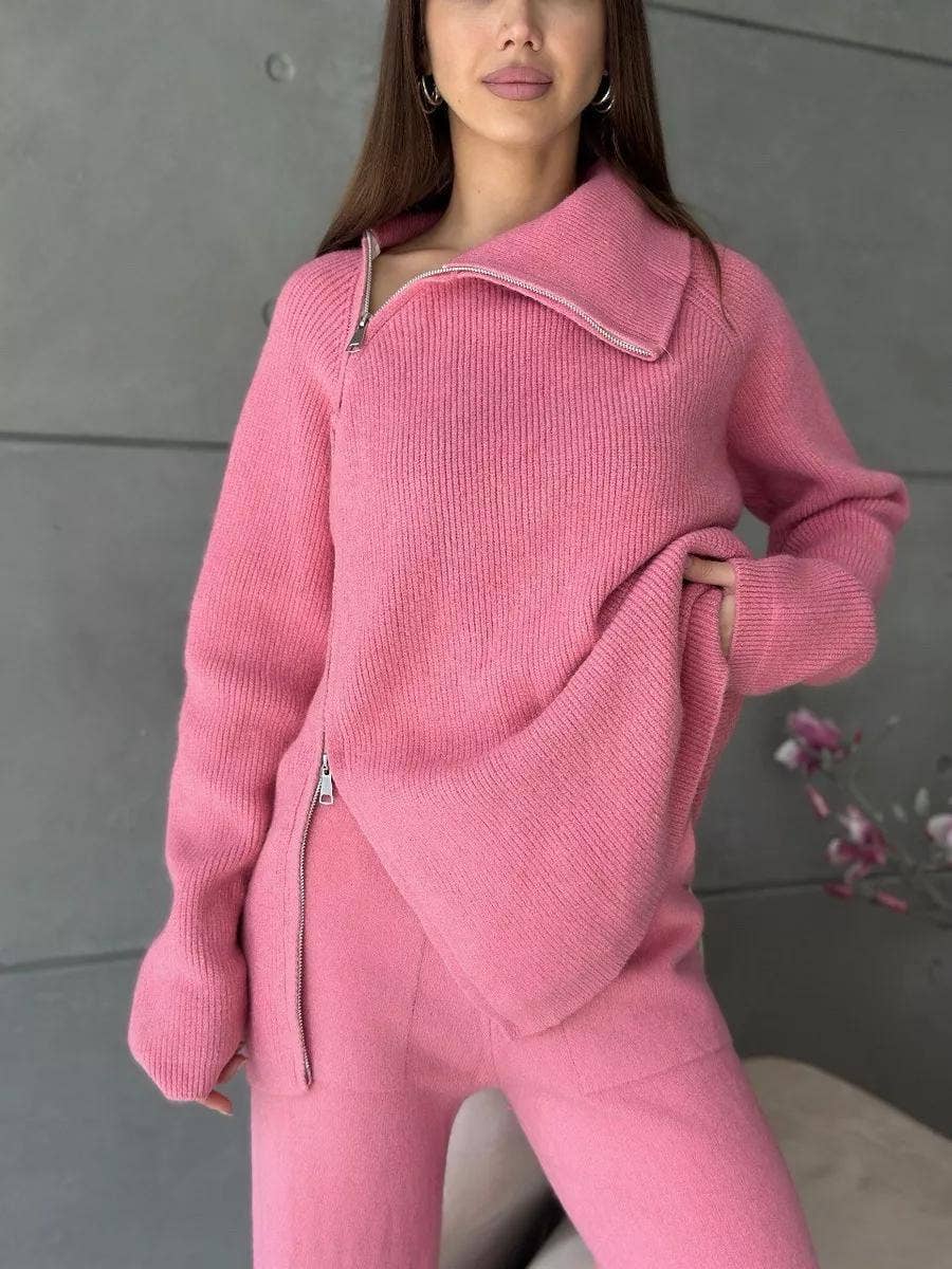 Marayn - Wholesale Top & Pant Set (NOT Loungewear) - Women's - Chic Knit Set Modern European Style for Fall2