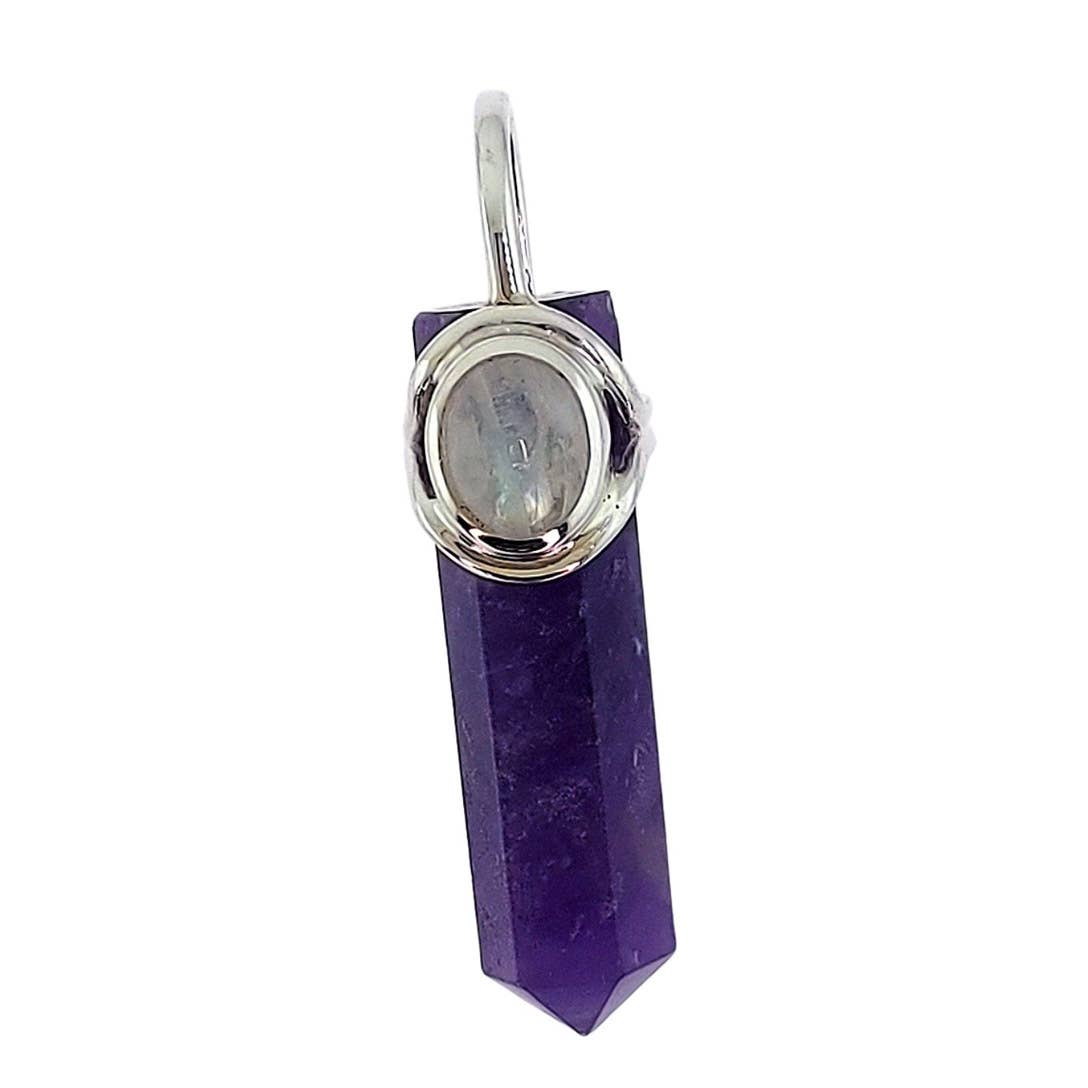 Crystal Earth Sterling - Wholesale Spiritual Stone/Crystal - Crystal  Sterling Pendant - Amethyst & Moonstone2