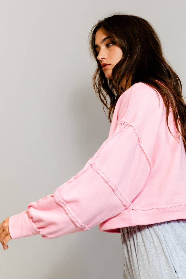 BUCKETLIST INC – wholesale Sweatshirt – Women's – T2170 Solid Cropped Sweatshirt7