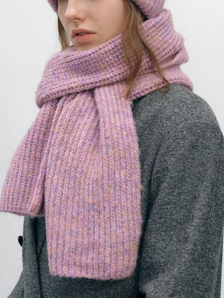 Solid Color Simple Knit Hats Scarves Set DPS1307 for wholesale by Dipped Shop