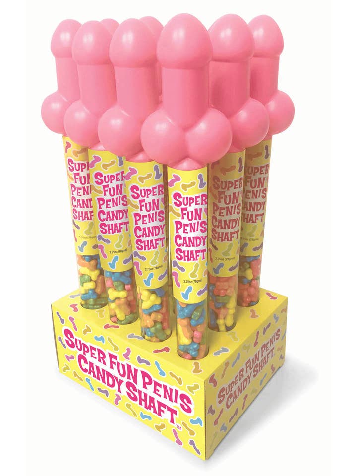 Super Fun Penis Candy Shaft- POP Display of 12 for wholesale by Little Genie Productions