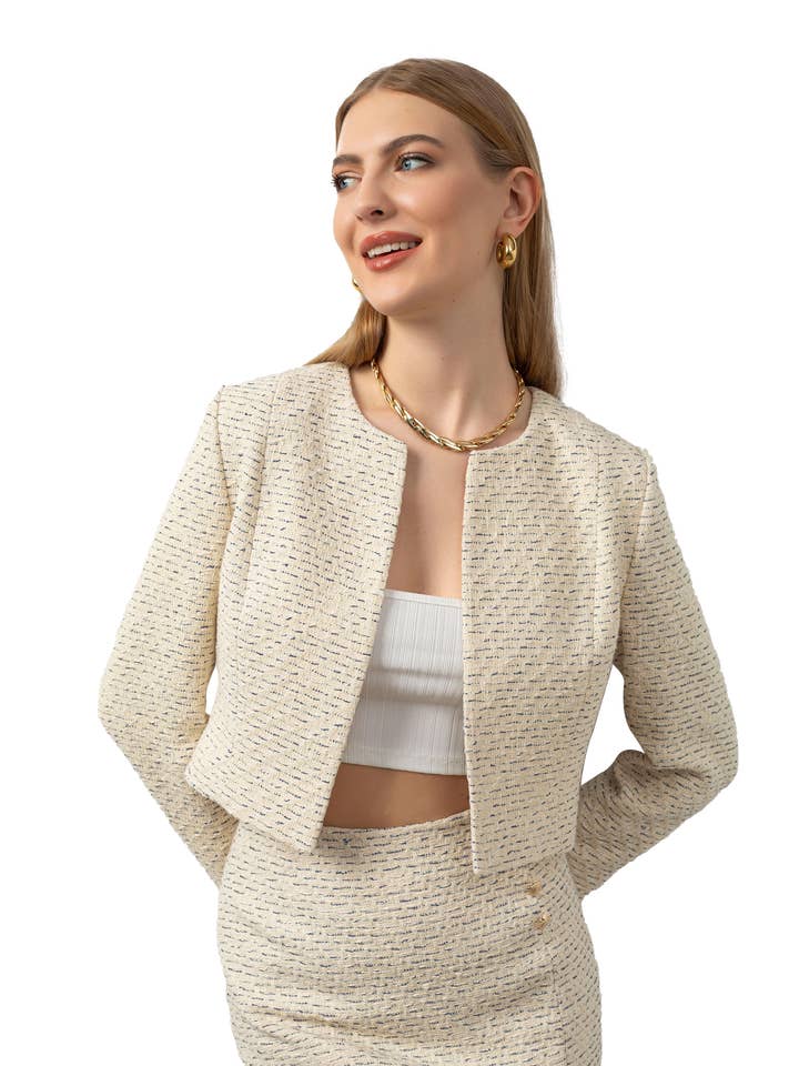 Adira Tweed Blazer for wholesale by Patuti