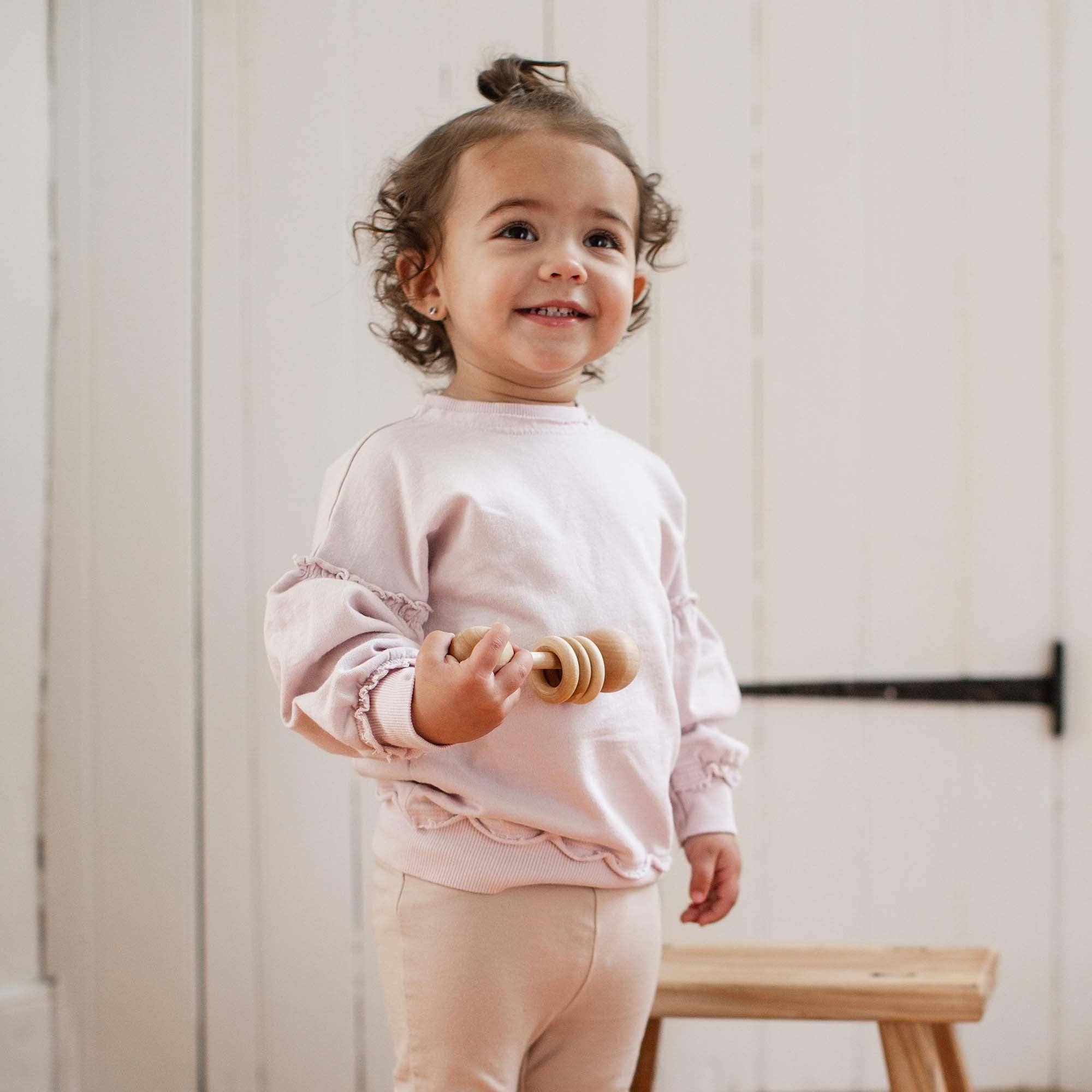 Soft Violet Baby Girl Sweatshirt Set for wholesale on Faire2