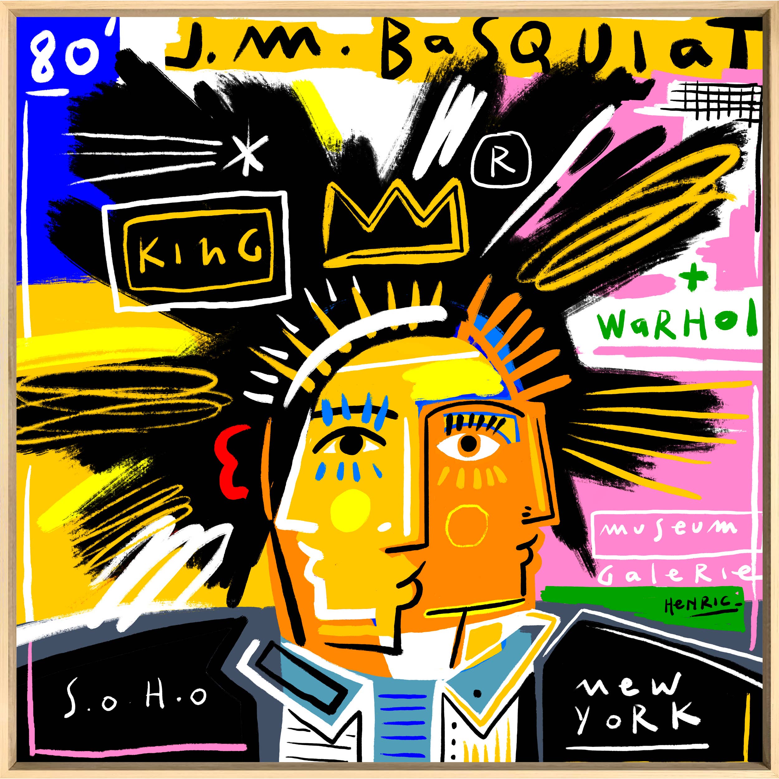 Atelier Contemporain - Wholesale Art Print - Fine Art Print - "Basquiat" - J-P Henric1