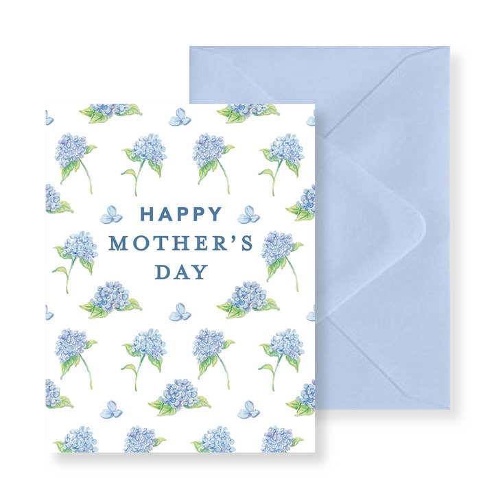 Tarjeta de felicitación de acuarela de hortensias Happy Mother's Day para venta al por mayor de Simply Jessica Marie