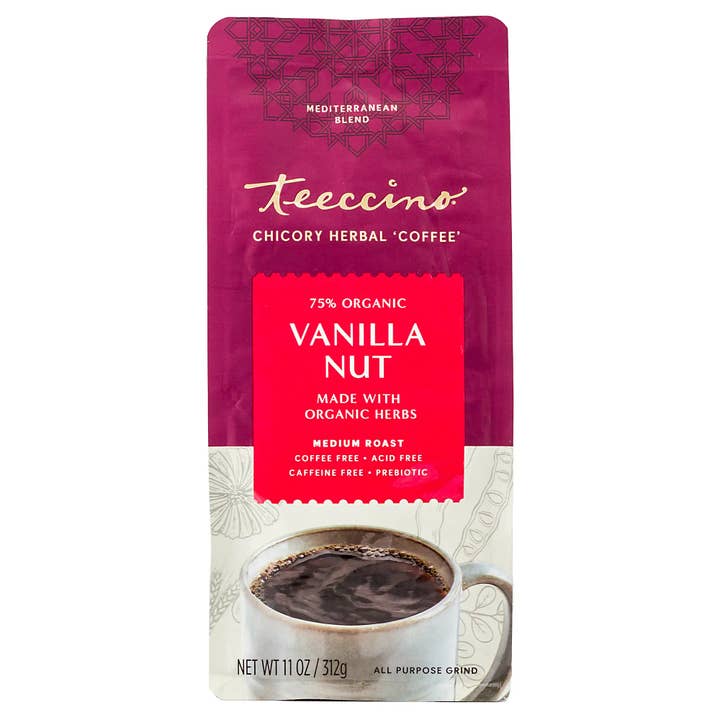 Teeccino - Wholesale Ground Coffee - Vanilla Nut Chicory Herbal Coffee- 75% Organic1