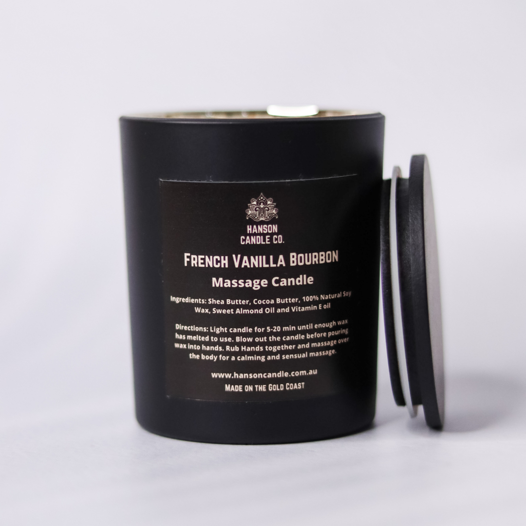 Hanson Candle Co. - Wholesale Jar/Filled Candle - Sensual Massage Candle - Matte Black2