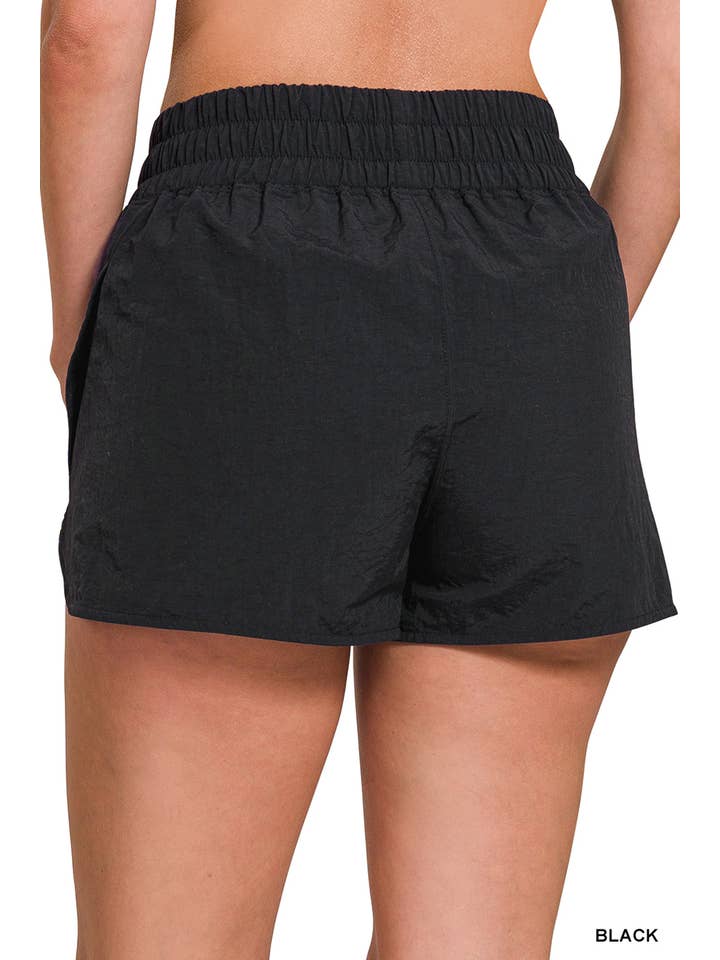 Vanilla Monkey - Wholesale Athletic Shorts - Women's - Windbreaker Smocked Waistband Running Shorts