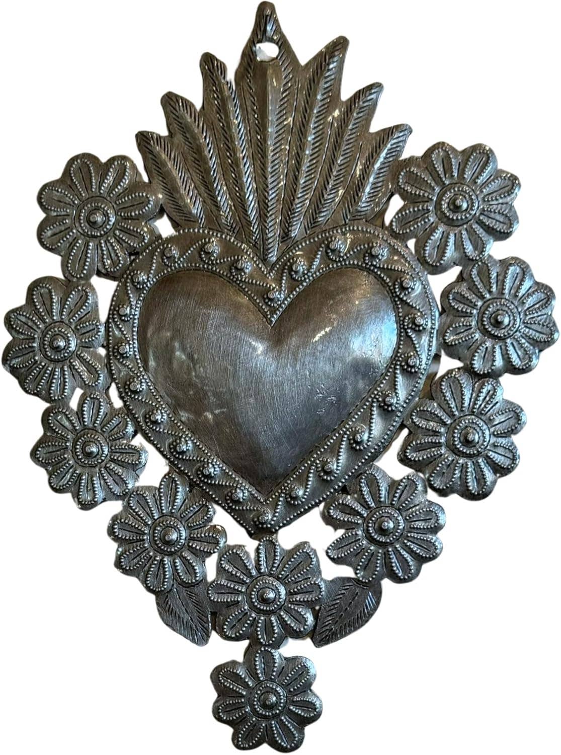 Haiti Fair Trade~ It's Cactus - Wholesale Wall Accent - 7" x 10.25" Flaming Sacred Heart, Milagro, Flaming Heart (Copy)1