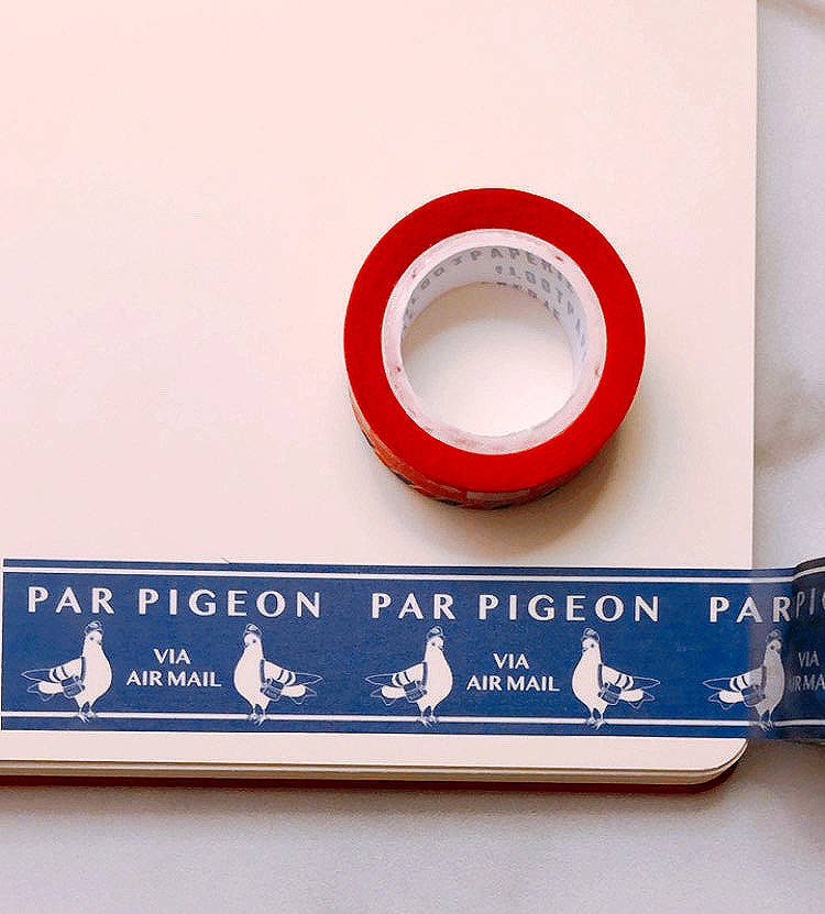 ILOOTPAPERIE - Wholesale Washi Tape - Par Pigeon Blue Airmail Washi Tape1