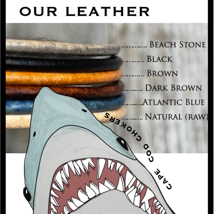 Cape Cod Chokers - Vente Bracelet de perles - Bracelet en cuir à triple perle