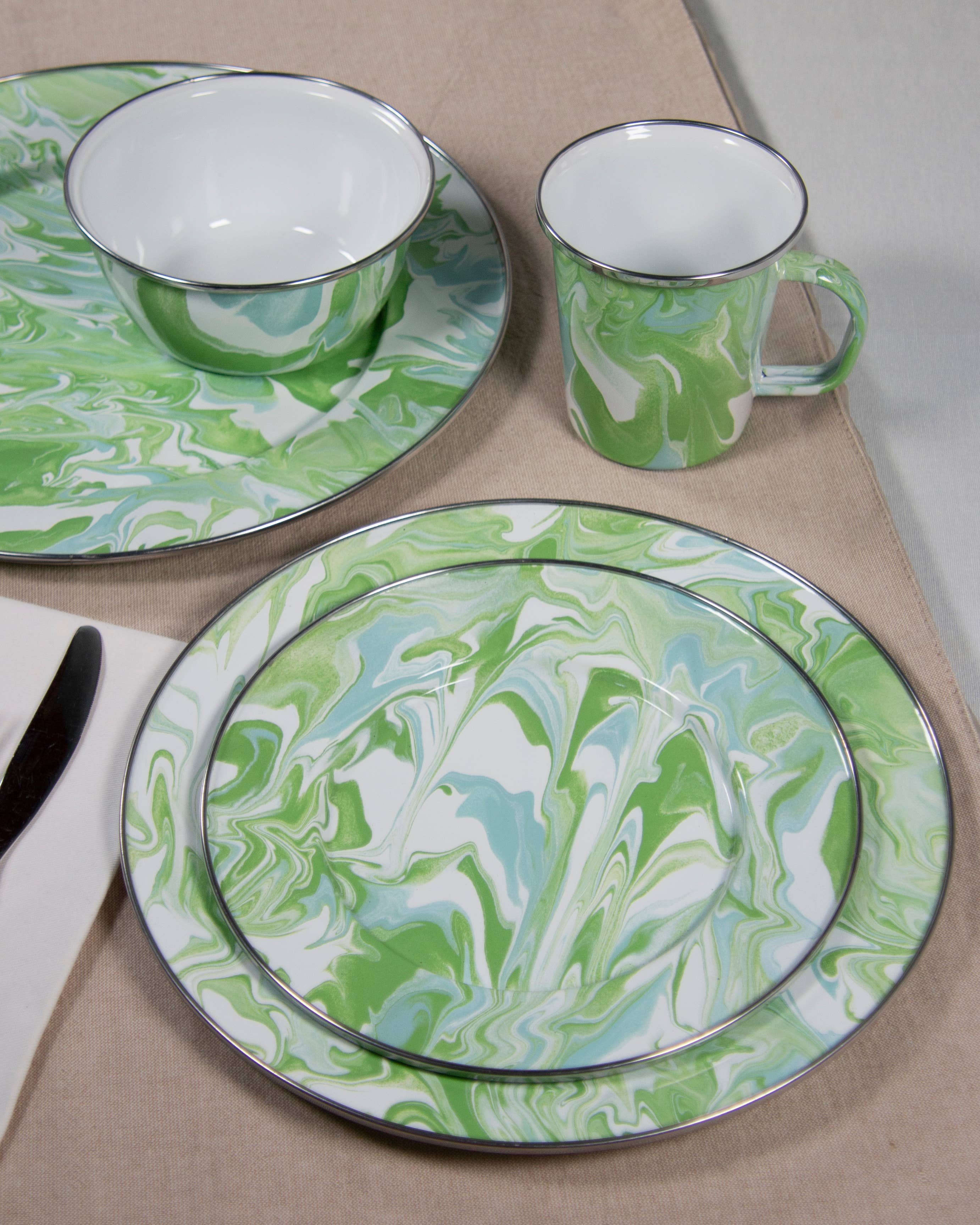 Crow Canyon Home - Wholesale Colander - Golden Rabbit Enamelware Modern Monet Set Of Colanders2