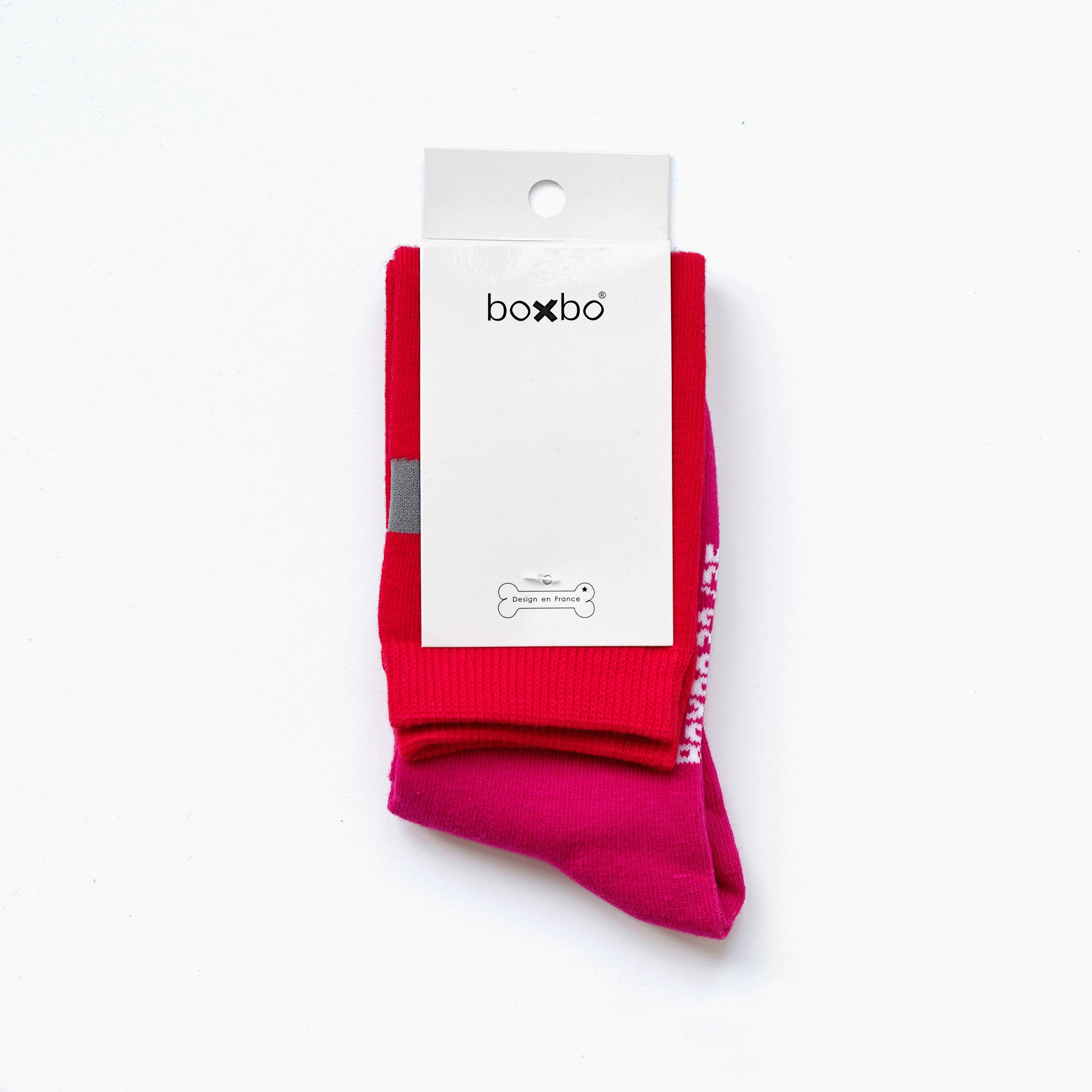BOXBO - Wholesale Socks - Kids - Chaussettes hautes Wistiti Rouge1