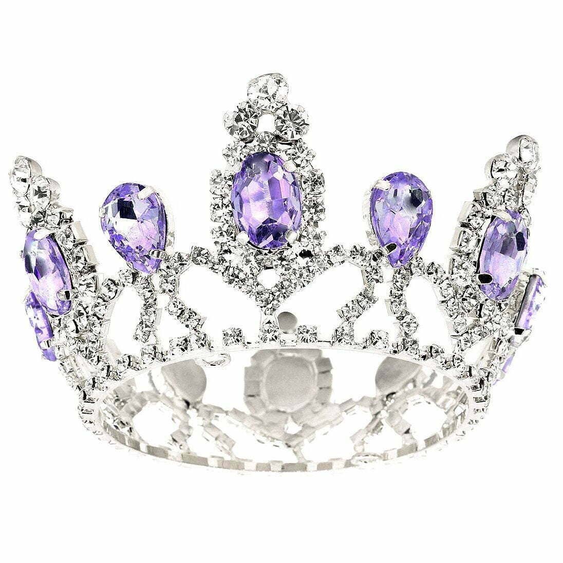 Diacly - Wholesale Tiara - Women's - Rhinestone Small Tiny Mini Crown 6 Different Color6