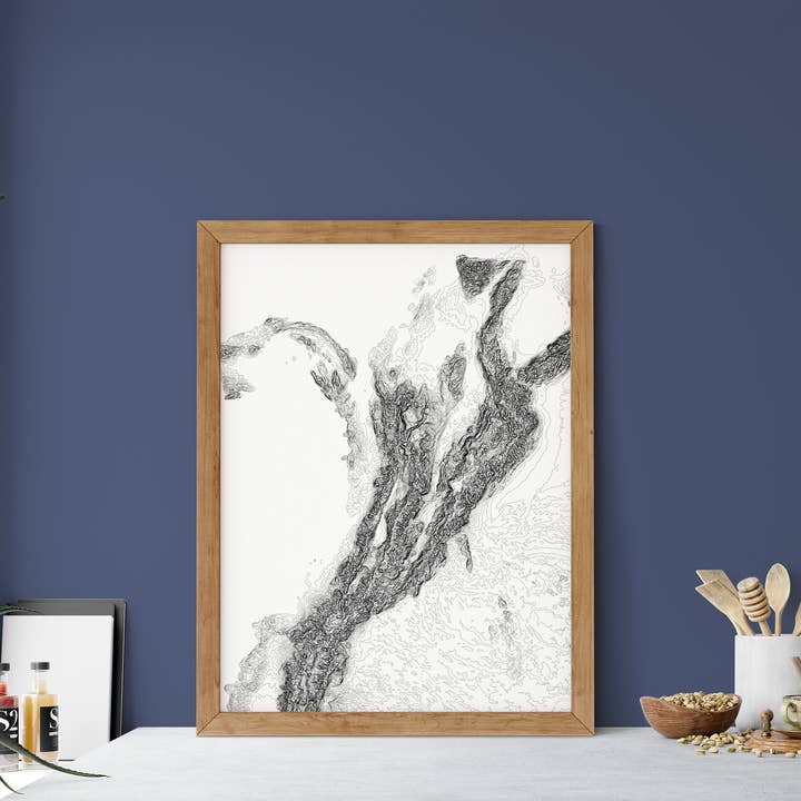 Colombia Topography Map - Poster Print, Canvas for wholesale by Nativah Chaya