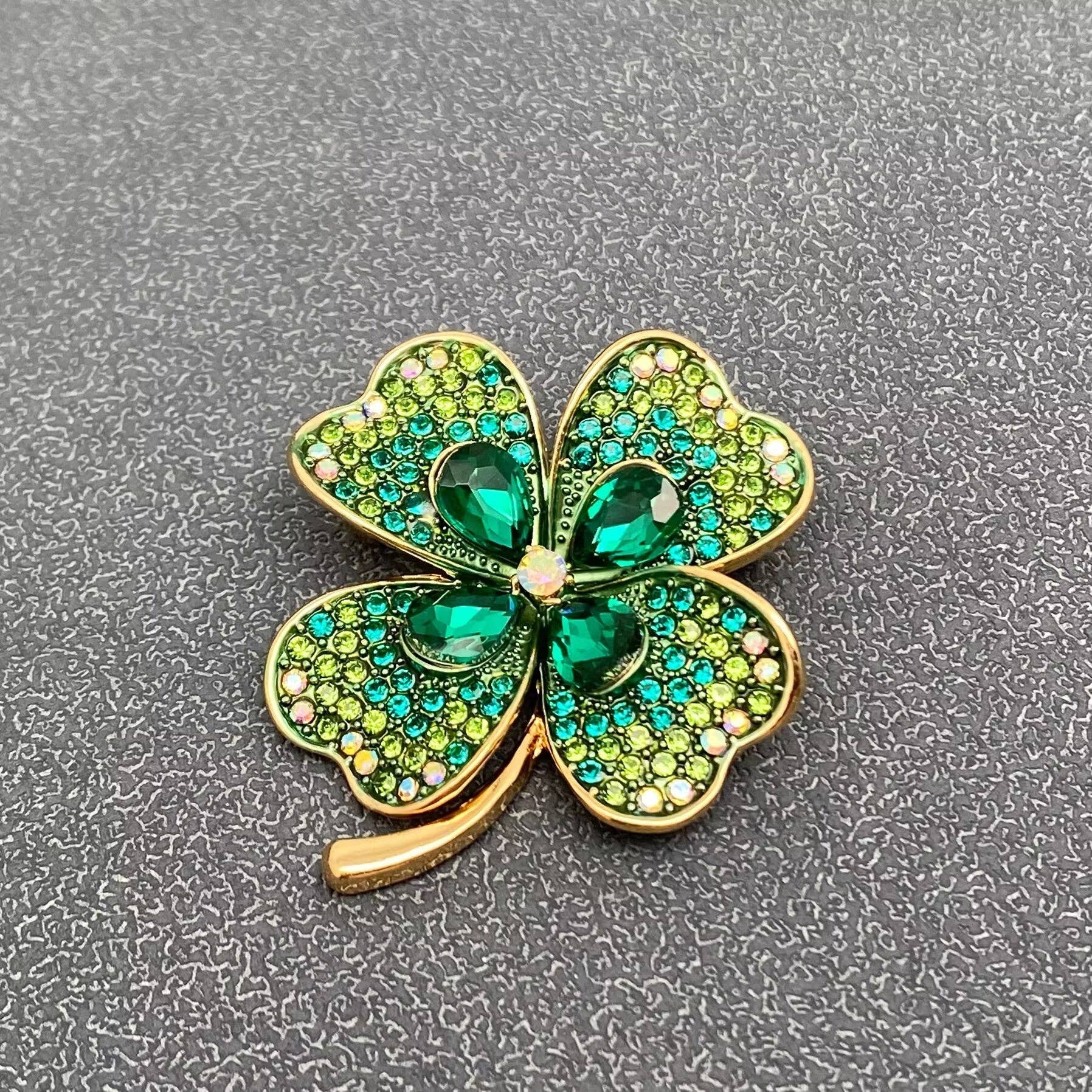 Mio Queena - Wholesale Brooch - Rhinestone Four-leaf Clover Brooch0