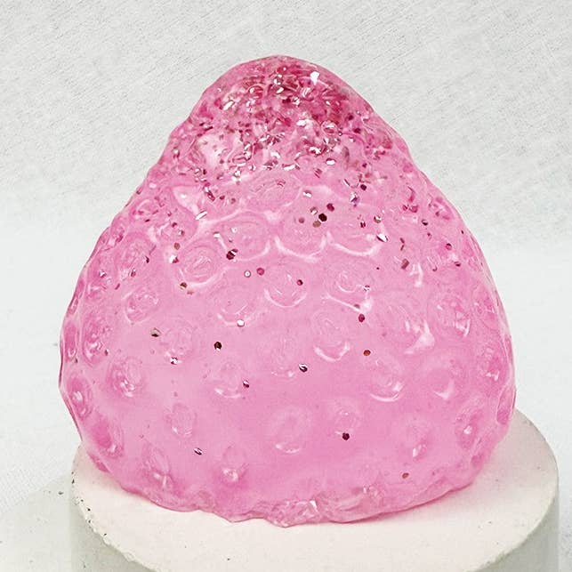 Strawberry Pinch Squishy Toy for wholesale by Love and Repeat