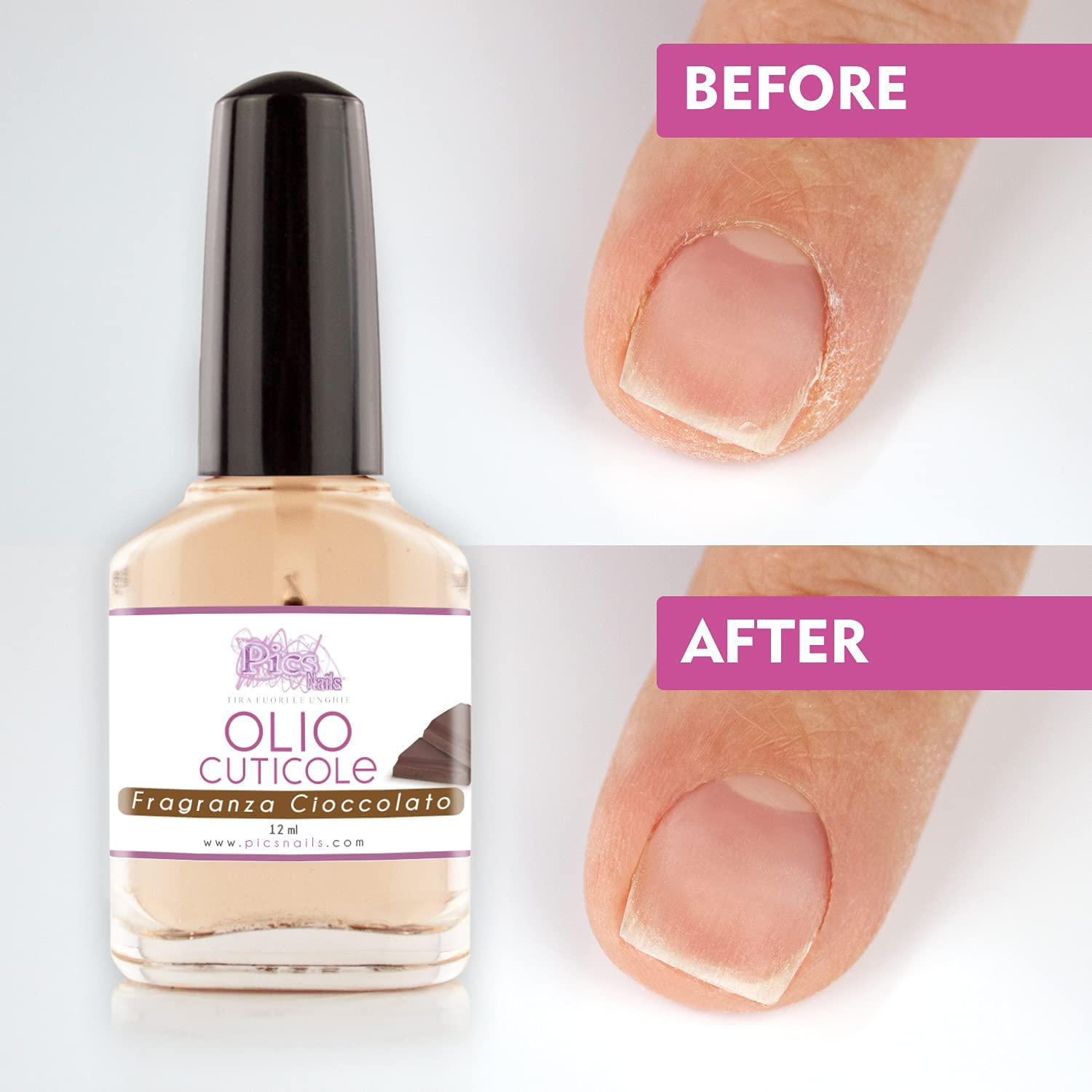 Pics Nails - Wholesale Cuticle Oil - Professional Hand And Toenail Cuticle Oil 12Ml - Chocolate Fragrance - Moisturizing And Regenerating Oil For Hand And Foot Cuticles2