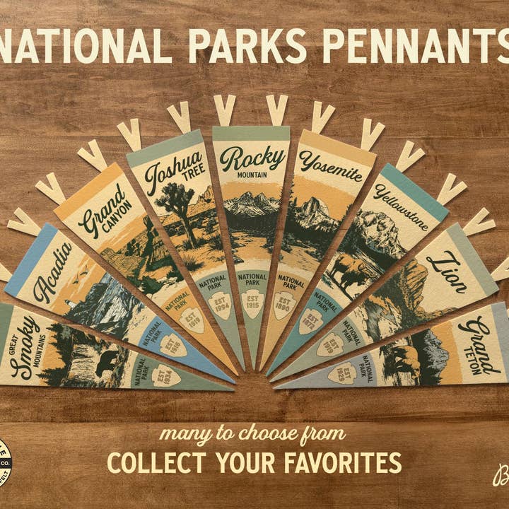 Benoit's Design Co. - Wholesale Sign - Joshua Tree National Park California Felt Pennant1