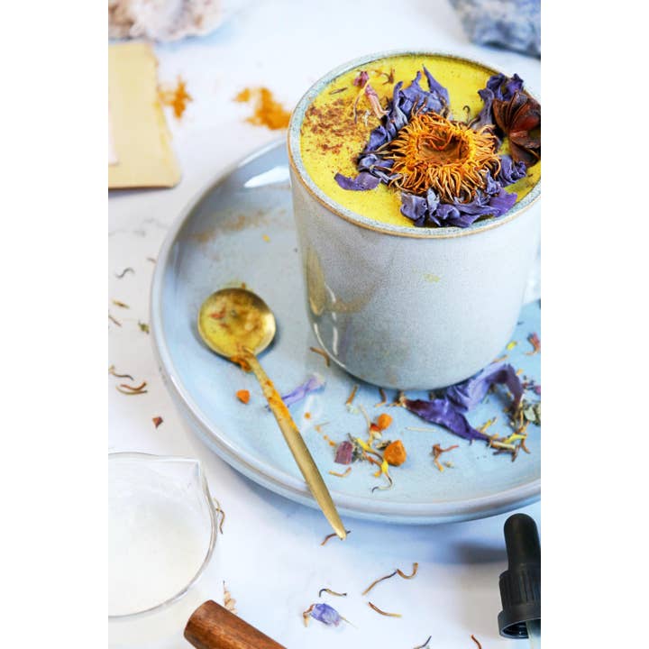 Ayamani Naturals - Vente Boisson diététique en poudre - Golden Latte aux champignons avec Reishi et Chaga, lait doré adaptogène vegan9