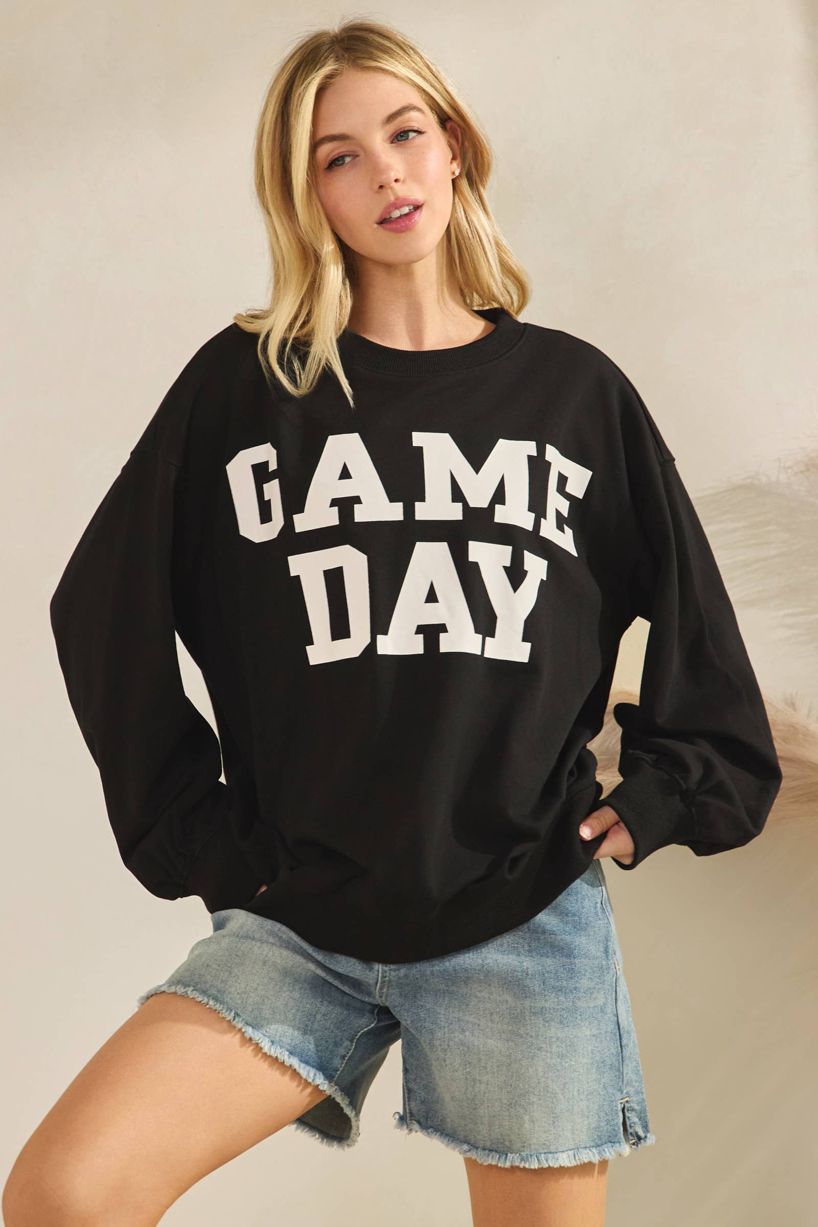 Sewn and Seen - Wholesale Graphic Sweatshirt - Women's - Bold Varsity Game Day Sweatshirt42
