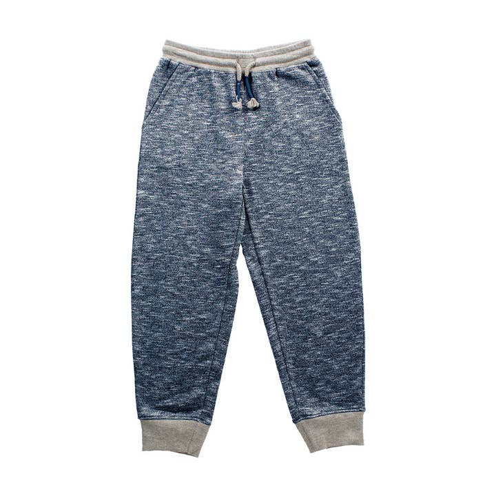 Dark Charcoal & True Navy Marled Jogger. - baby toddler boys for wholesale by Bear Camp