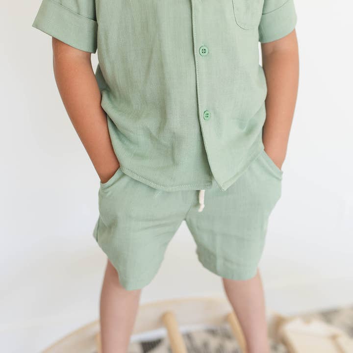 Cotton Linen Set in Mint for wholesale on Faire1