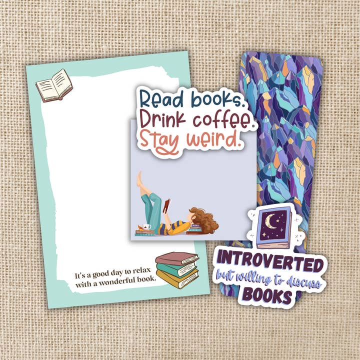 Book Lover Boxed Stationery Gift Set for wholesale by Kingdom of Threads