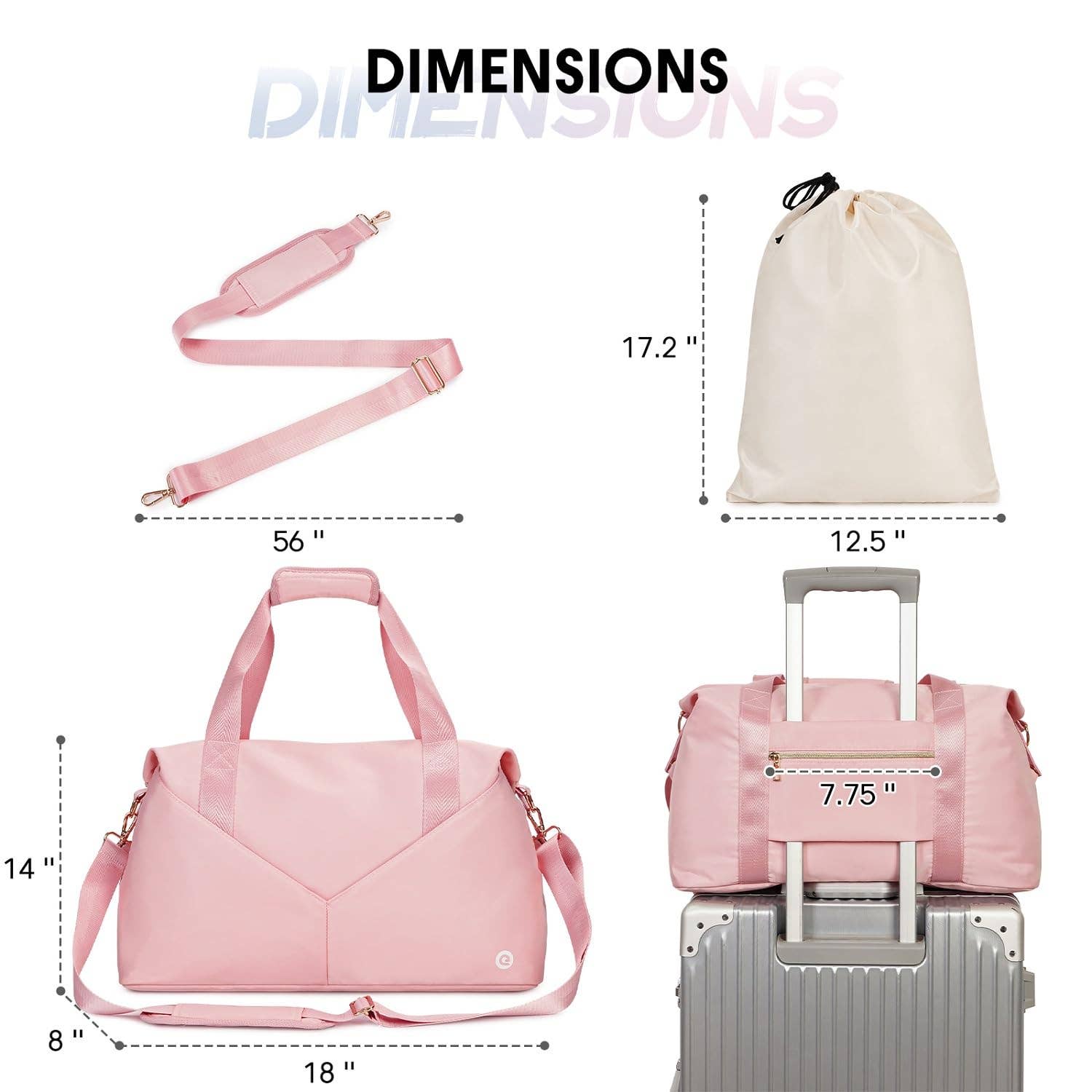 wandf - Wholesale Weekender Bag - Women's - Underseat Carry-on Luggage Duffel Bag Weekender Overnight33