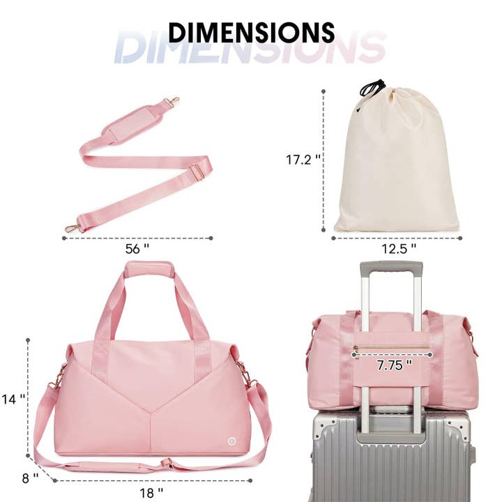 wandf - Wholesale Weekender Bag - Women's - Underseat Carry-on Luggage Duffel Bag Weekender Overnight33