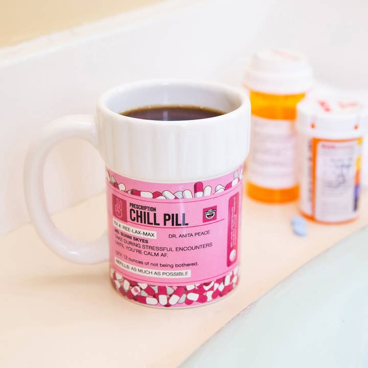 BigMouth Inc - Wholesale Coffee Mug - Pink Chill Pill Mug2