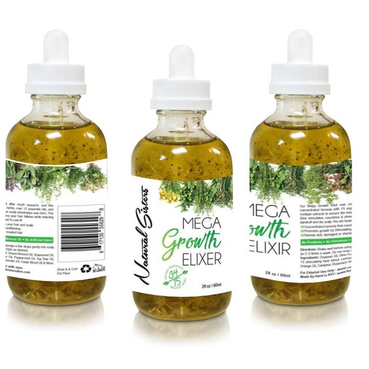 Nature's Lab - Natural Sisters - Wholesale Hair Oil - Mega Growth Hair Elixir (Small) 2oz3