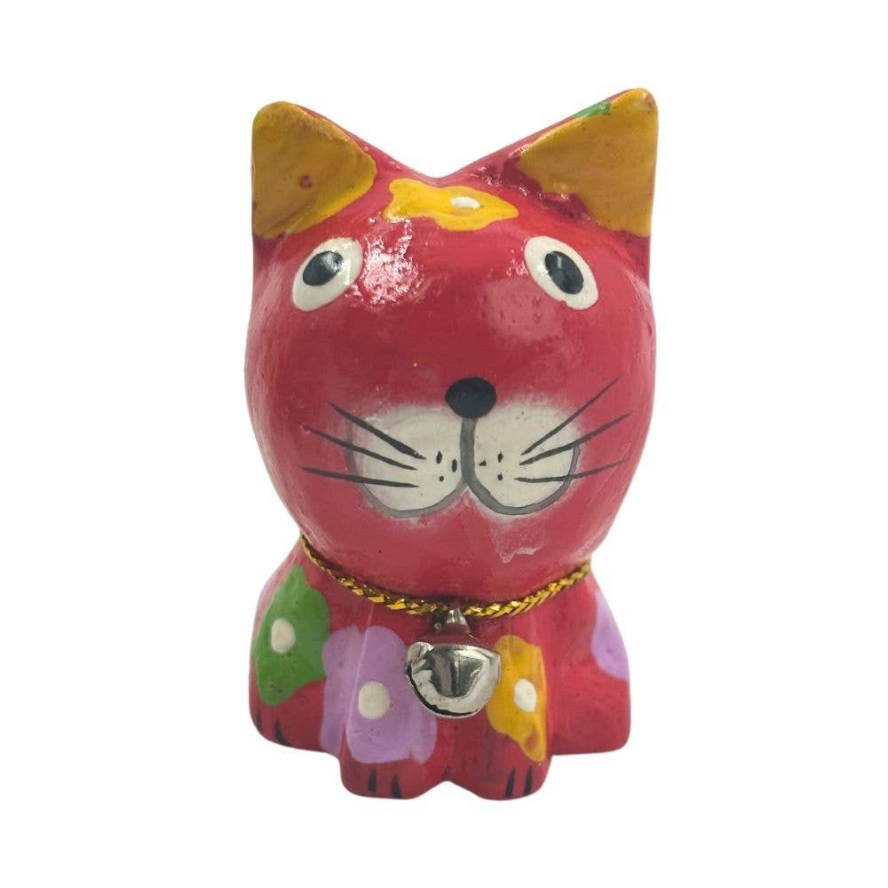 Earths Elements Wholesale - Wholesale Retailer Sample - Home Decor - Wood Cat Figurines, Set of 52