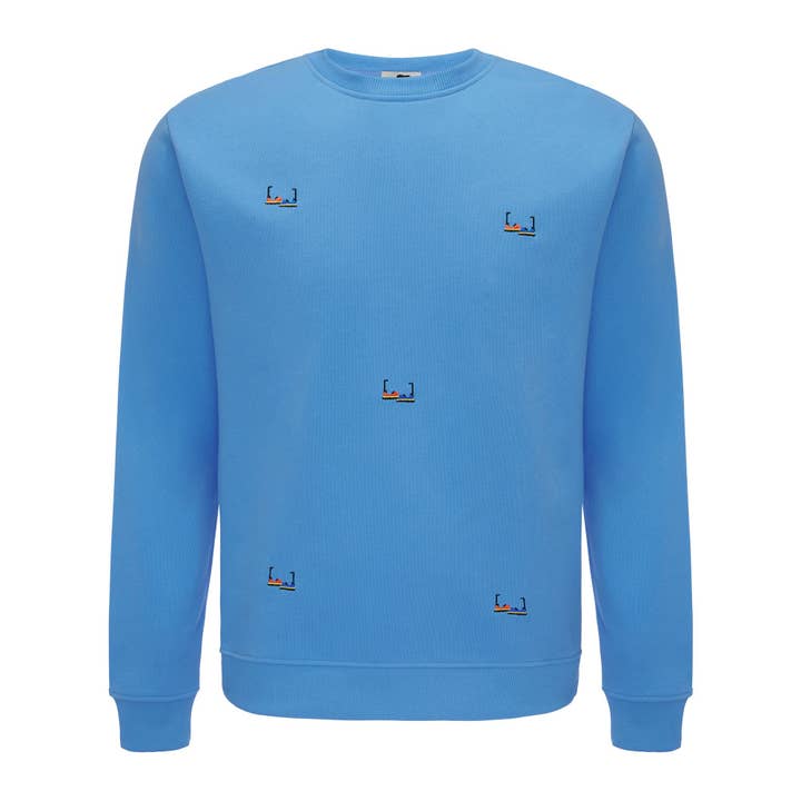 Sudadera azul con bordados de dodgems para venta al por mayor de Slopes&Town