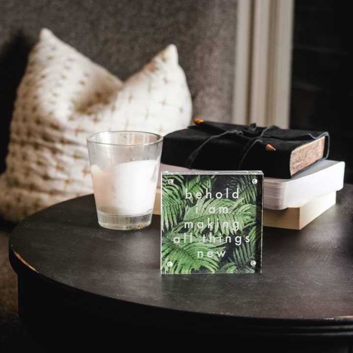 Behold All Things New Art Acrylic for wholesale by The Pen + Piper