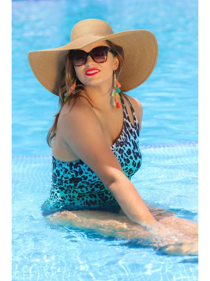 Tahiti Travels Turquoise Swimsuit for wholesale on Faire8