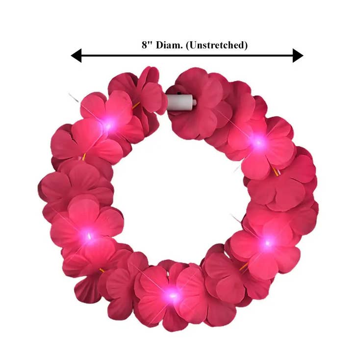 Blinkee.com, LLC – Großhandel Partyhut/Krone – Island Girl Stirnband mit tropischen Blumen und Crown Lei, Rosa2