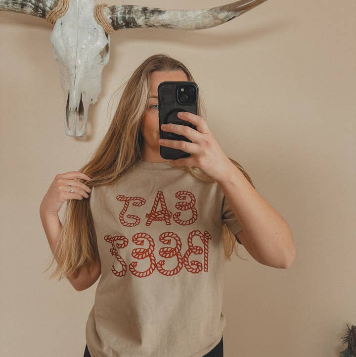 Eat Beef Western Graphic Tee for wholesale by Rustic Runaway LLC