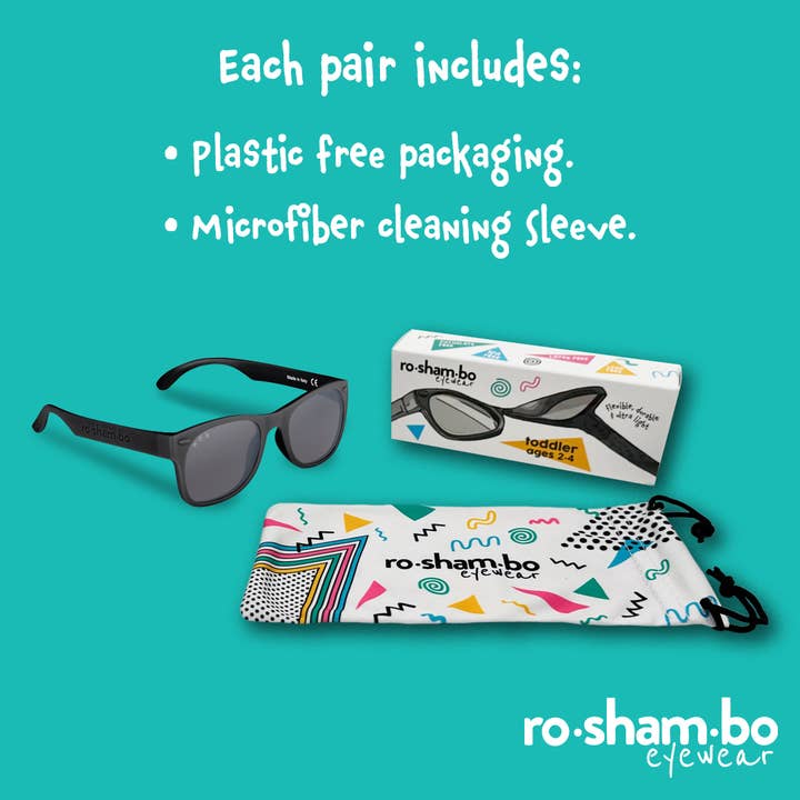 Roshambo Eyewear - Wholesale Sunglasses - Kids - Black Sunglasses for Baby, Kids, Teens & Adults