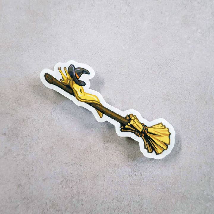 Autocollant Vinyle Sorcière Limace Banane pour la vente par DeMartini Designs