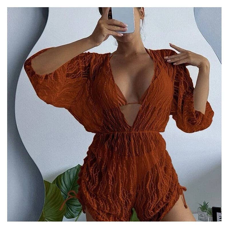 FurDecoration – Biquíni - Mulher por atacado – Conjunto de Biquíni de Três Peças com Design Dividido - Traje de Banho Modelo Netflix2