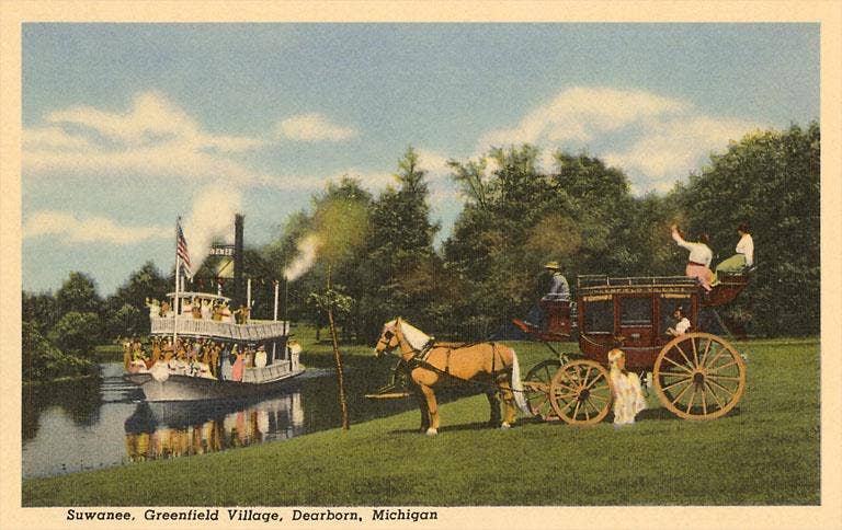 Found Image Press – wholesale Konsttryck – Konsttryck MI-06 Flodbåt, Dearborn