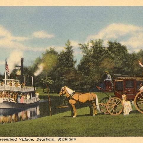 Found Image Press – wholesale Konsttryck – Konsttryck MI-06 Flodbåt, Dearborn0