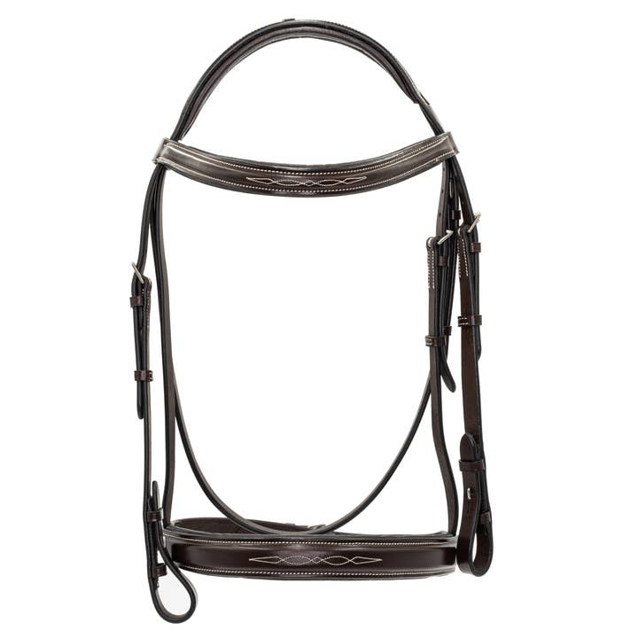 Arnold IV - Fancy Padded Leather Hunter Horse Bridle for wholesale by Grewal Equestrian