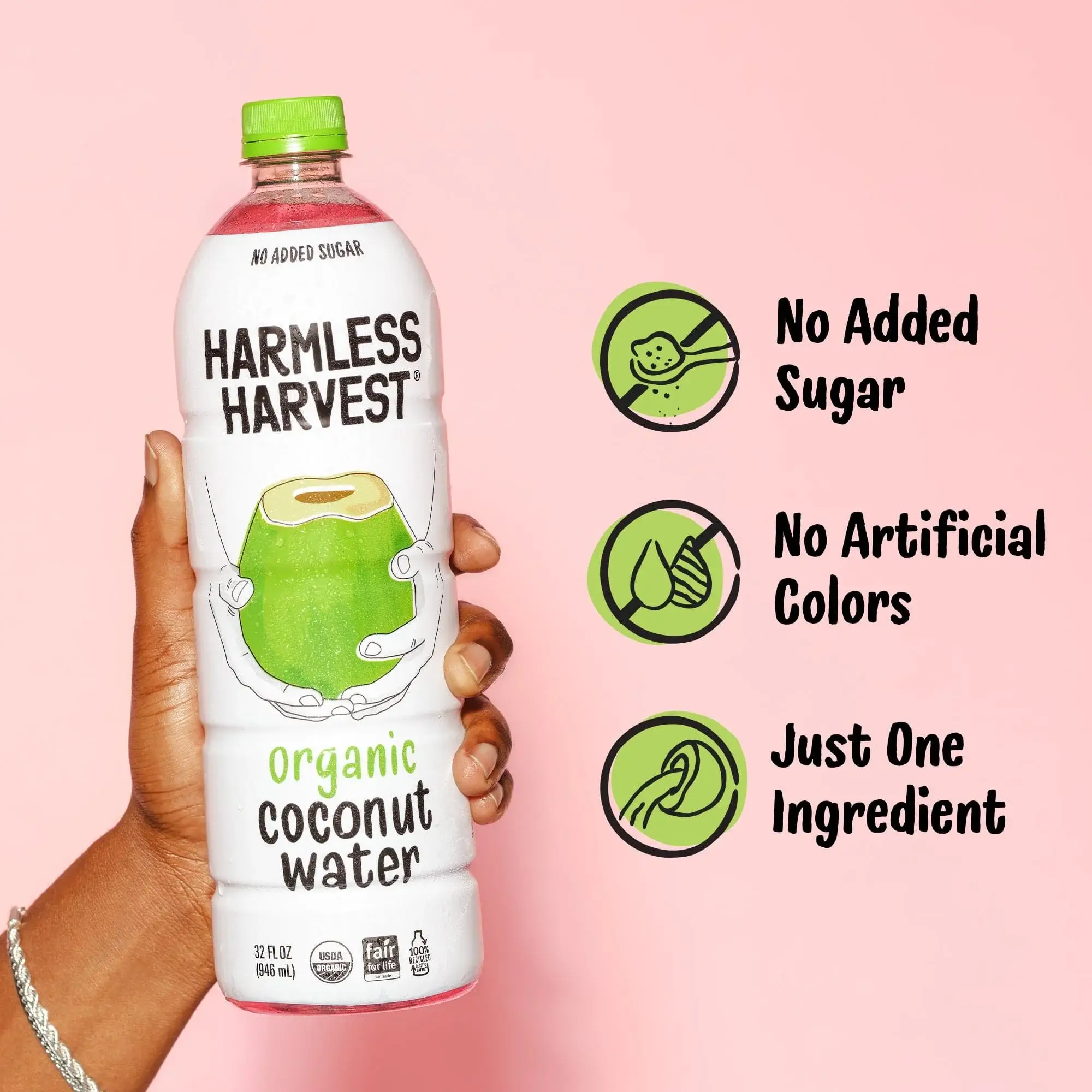 Harmless Harvest - Wholesale Flavored/Infused Water (Non-Carbonated) - Organic Coconut Water 32oz/6 pack1