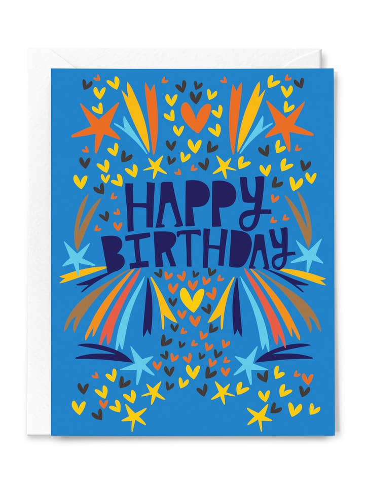 Happy Birthday You're A Star Greeting Card Colourful for wholesale by Happy Just Happy